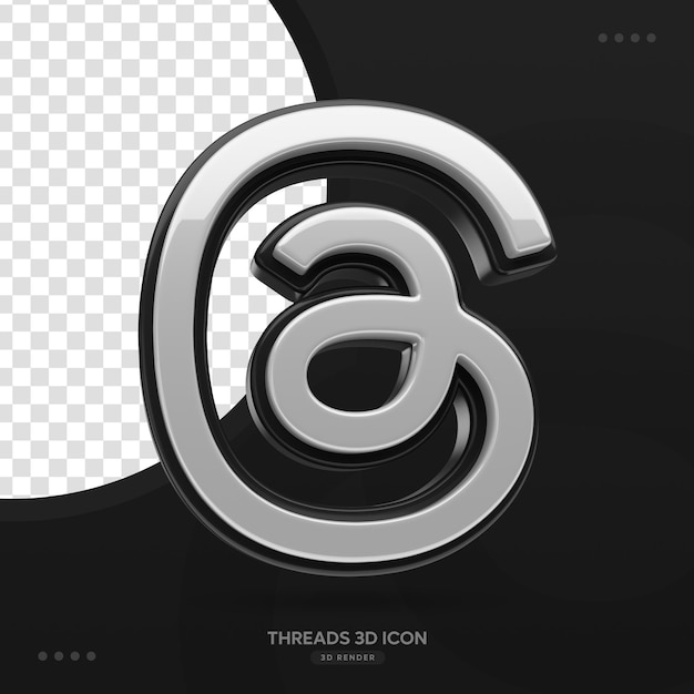 Los hilos del icono del logotipo de Instagram se representan en 3D