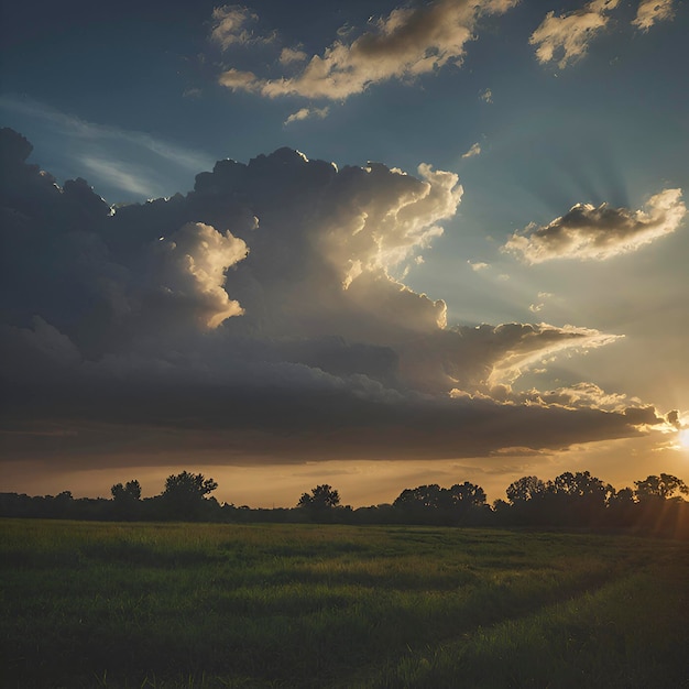 PSD himmel- und wolkenlandschaft