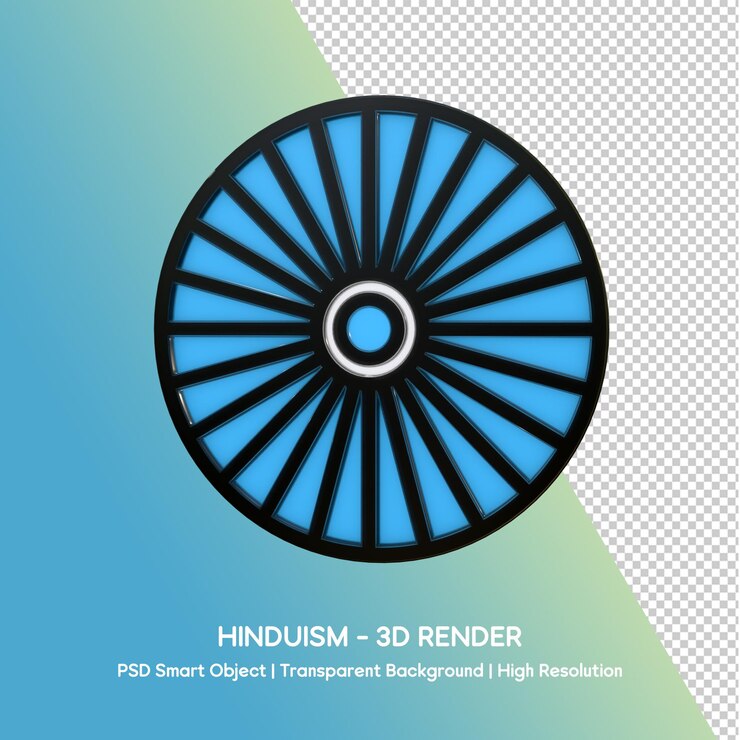 PSD hinduísmo chakra renderização 3d
