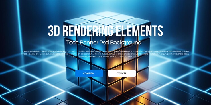 PSD hintergrund der 3d-technologie