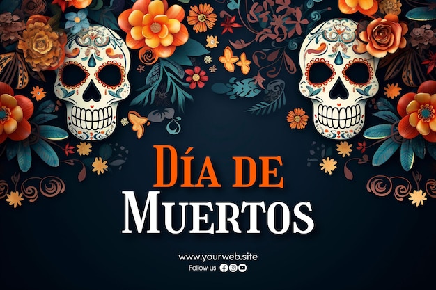 Hintergrund der dia de muertos-feier