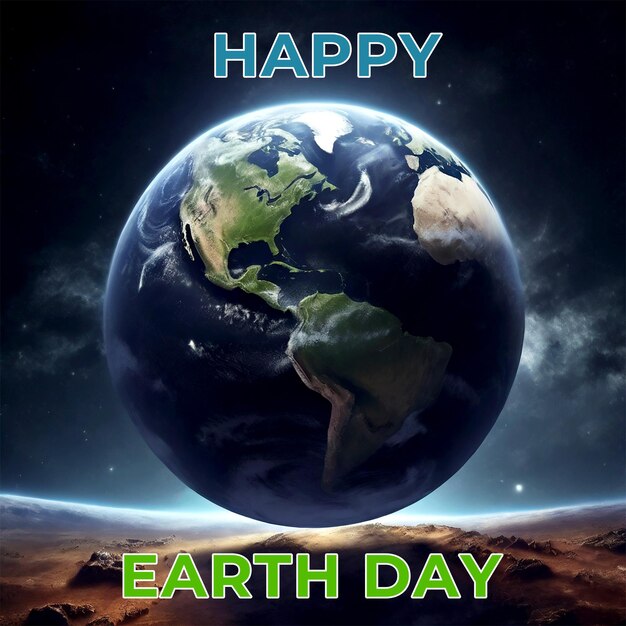 PSD hintergrund des happy earth day