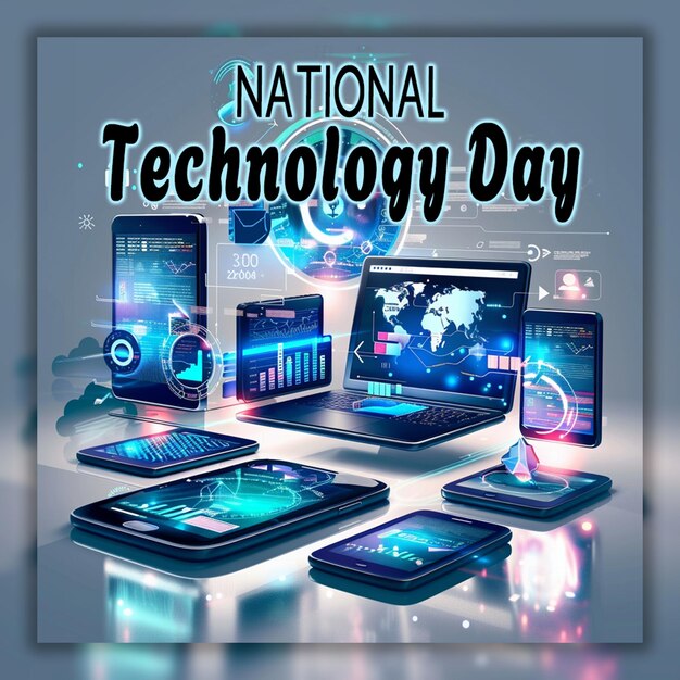 Hintergrund des nationalen technologie-tages informations-internet-technologie-netzwerk