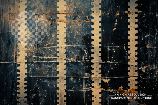 PSD hintergrund eines retro-film-overlay-bilds mit kratzstaub auf durchsichtigem hintergrund