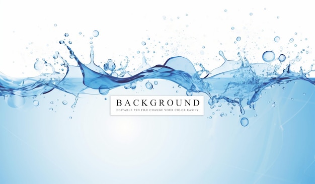 Hintergrund mit realistischen Wasserspritzungen