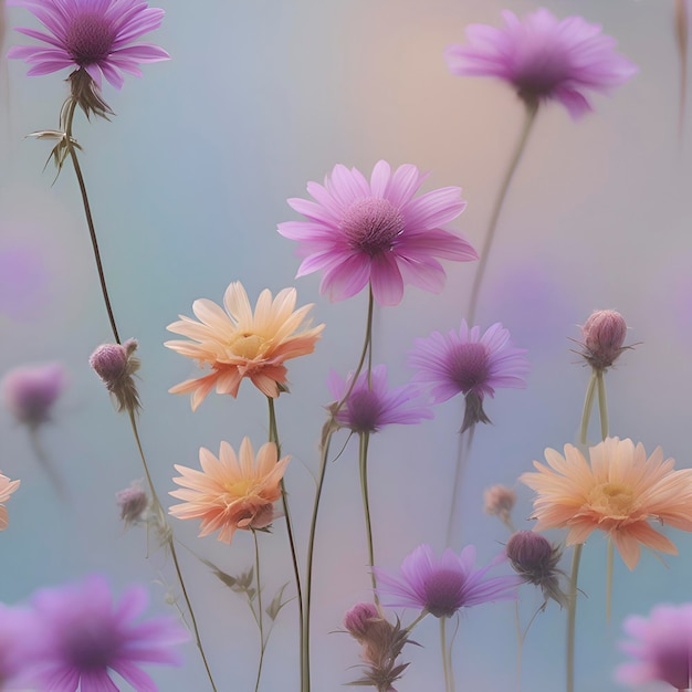 Hintergrund von bunten wildblumenfeldern