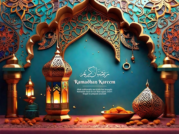 PSD hintergrundbild der ramadan-lampe