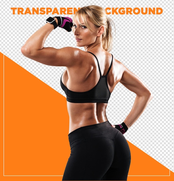 Hintergrundfoto erstaunliche junge Sportfrau fit