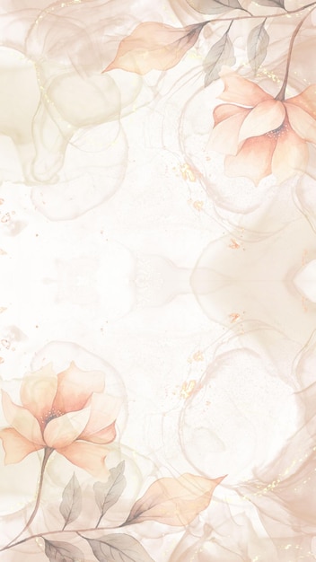 Hintergrundgeschichte von Brown Flower Watercolor