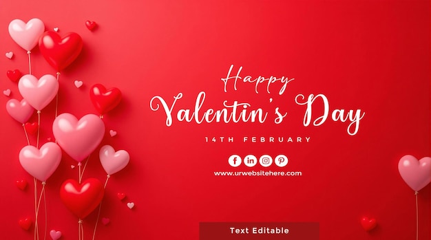 Hintergrundvorlage für die Feier des Valentinstags