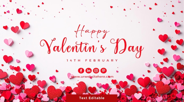 Hintergrundvorlage für die Feier des Valentinstags