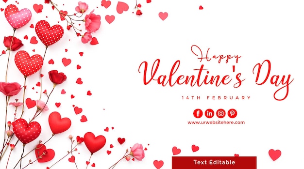 Hintergrundvorlage für die Feier des Valentinstags