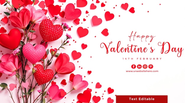 Hintergrundvorlage für die Feier des Valentinstags