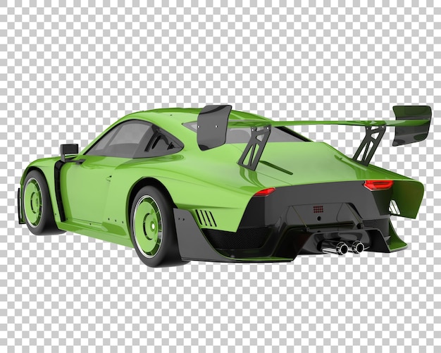 Hipercoche sobre fondo transparente. Representación 3d - ilustración