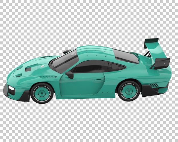 Hipercoche sobre fondo transparente. Representación 3d - ilustración
