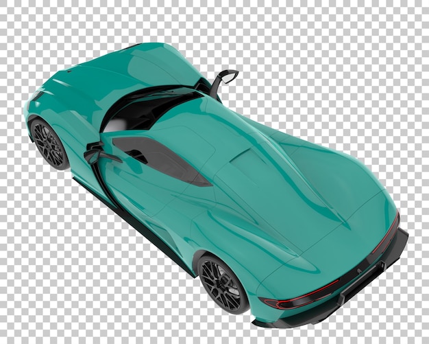 Hipercoche sobre fondo transparente. Representación 3d - ilustración