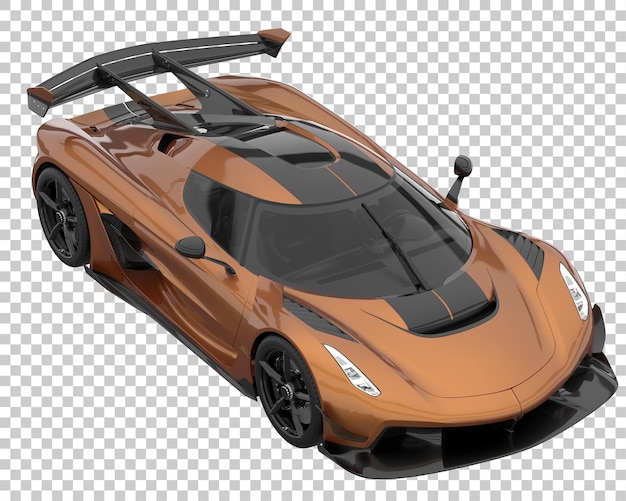 Hipercoche sobre fondo transparente. Representación 3d - ilustración