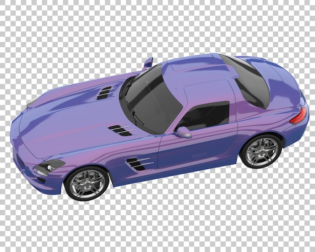 Hipercoche sobre fondo transparente. Representación 3d - ilustración