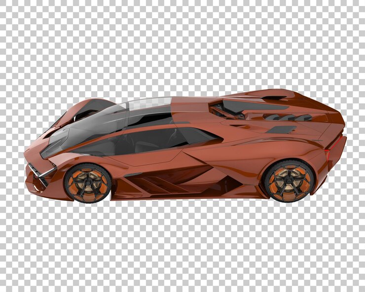 PSD hipercoche sobre fondo transparente. representación 3d - ilustración