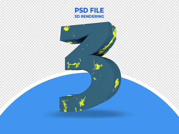 PSD hippie azul con fusion 3d text render