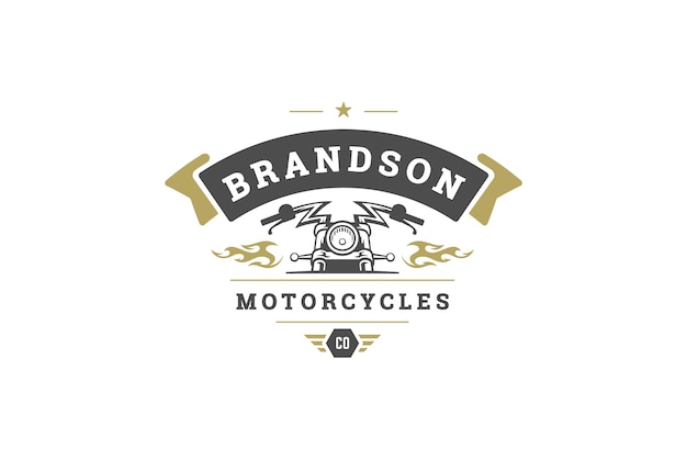 Hipster Vintage Motorrad Lenkrad Geschwindigkeit Adrenalin Rennen Logo Design Vorlage