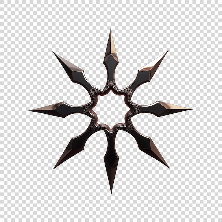 PSD hira shuriken sullo sfondo trasparente