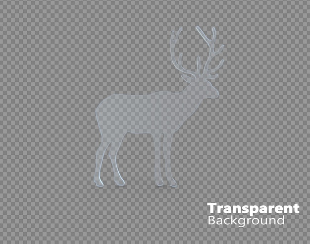 Hirsch-Symbol auf durchsichtigem Hintergrund