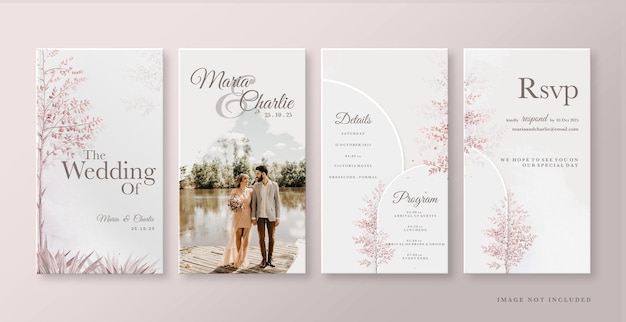 Histoire Instagram de mariage floral