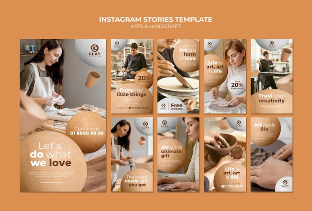 Histoires Instagram sur les arts et l'artisanat