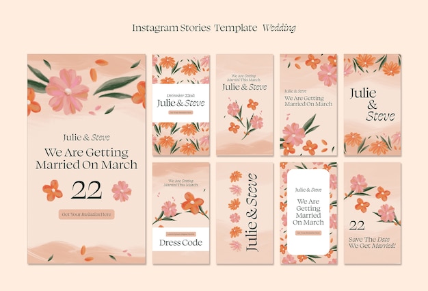 Histoires Instagram de célébration de mariage