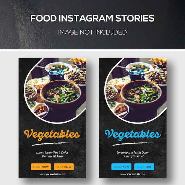 PSD histoires instagram culinaires