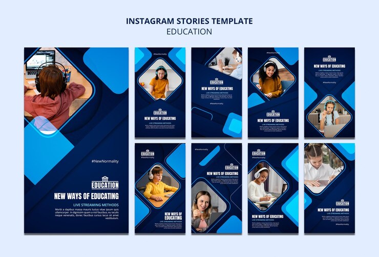 PSD histoires instagram d'éducation