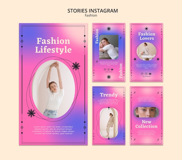 Histoires instagram de mode dégradé