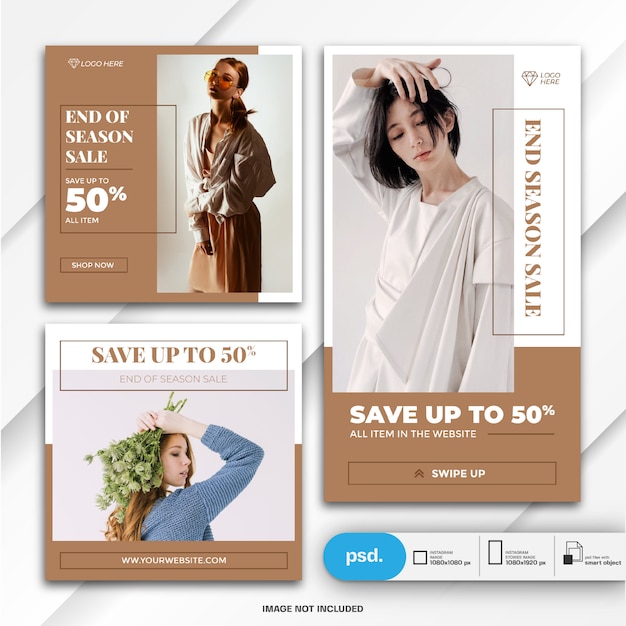 Histoires Instagram et modèle de vente Fasion Bundle Post Feed