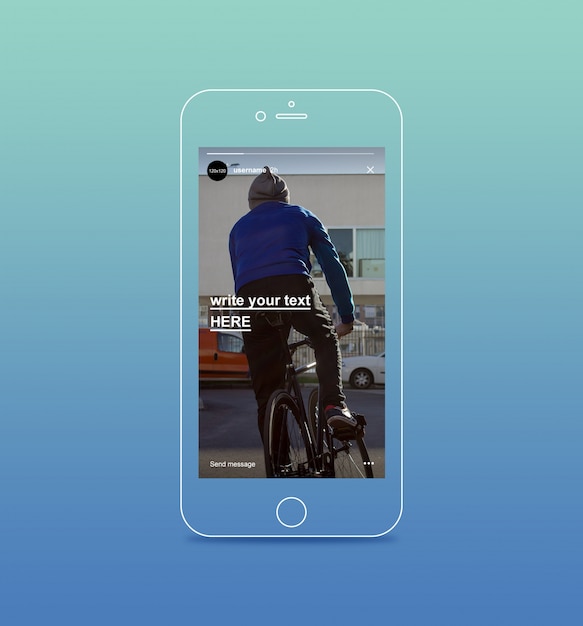 PSD histoires instagram sur smartphone