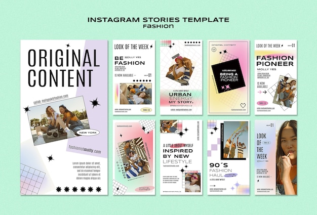 Histoires instagram des tendances de la mode
