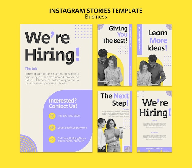 Histoires Instagram Web D'affaires