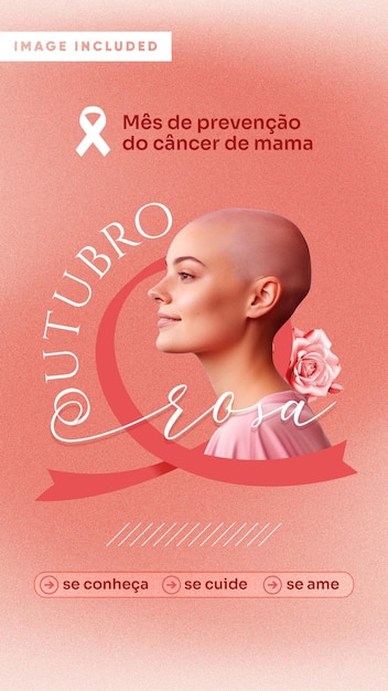 Histoires de modèles de médias sociaux mois de prévention du cancer du sein d'octobre rose