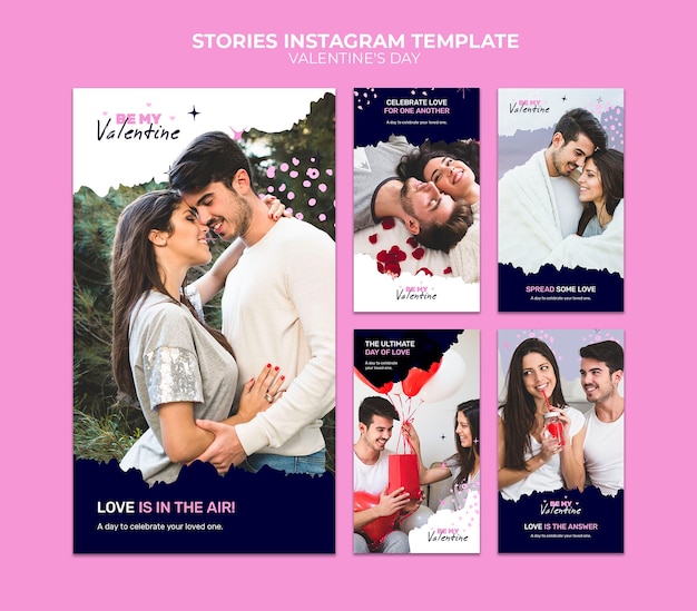 Histoires sur les réseaux sociaux de la Saint-Valentin