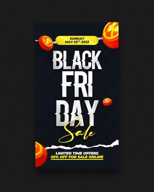 PSD histoires de vente du black friday