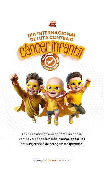 PSD história da dia luta contra o câncer infantil