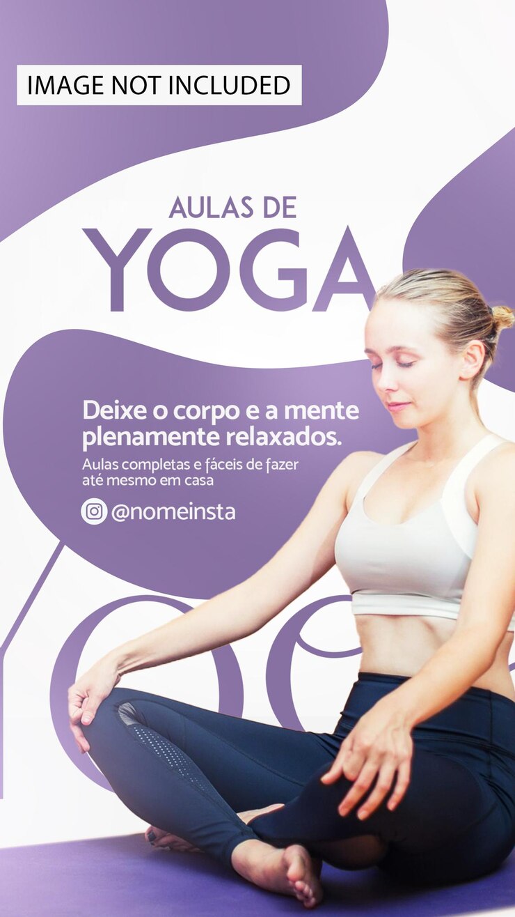 PSD história deixe o corpo e a mente relaxados aulas de yoga