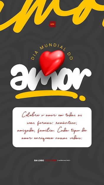 PSD história dia do amor