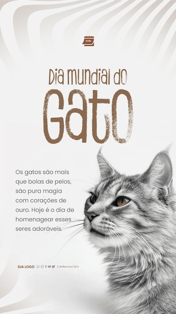 PSD história dia mundial do gato