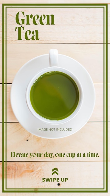 PSD história do matcha no instagram