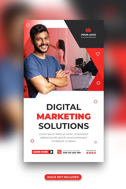 Historia de Instagram de la agencia de marketing digital o diseño de plantilla de historia de redes sociales de negocios corporativos