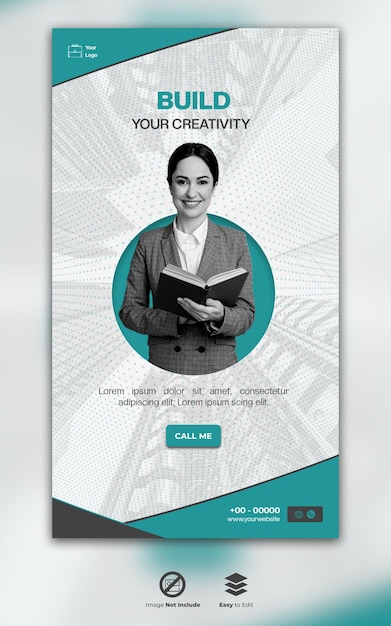 historia de Instagram con Construir contenido de creatividad