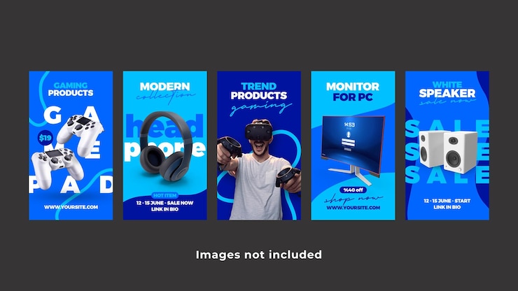 PSD historias de comercio en instagram