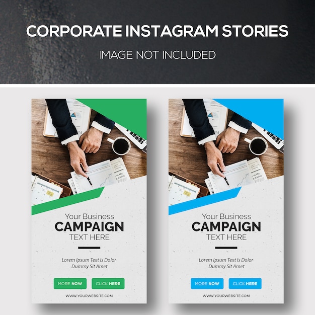 Histórias corporativas do instagram