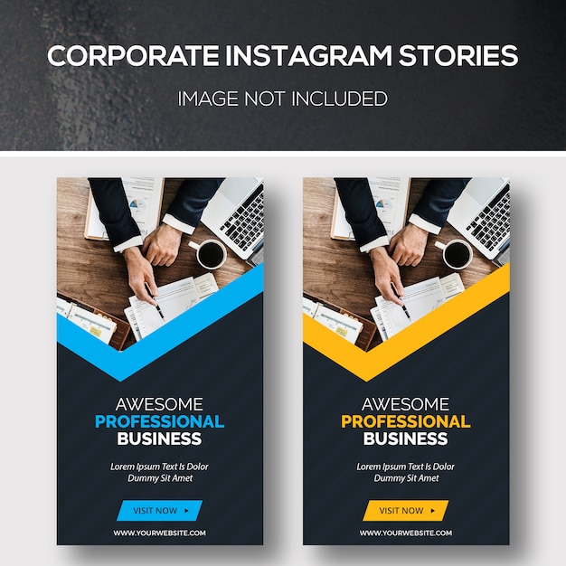 PSD histórias corporativas do instagram